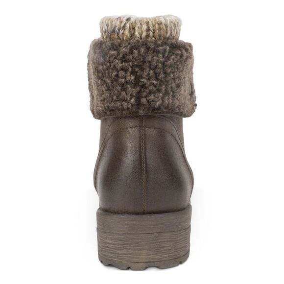 WHITE MOUNTAIN Womens Brown 0.5" Platform Sweater Fuzzy Sandro Booties 5 M - Picture 2 of 4